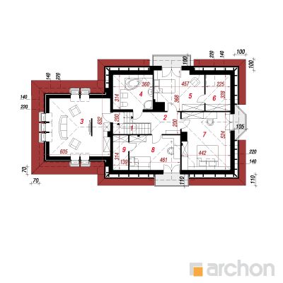  Maja levkoides (G2P) 2. korruse plaan